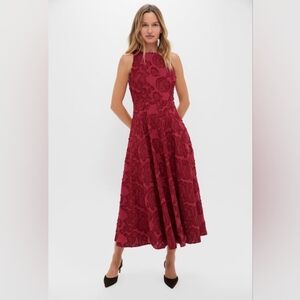 Tuckernuck Hyacinth House Ruby Textured Floral Melina Maxi Dress
